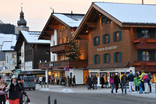 Family ski holidays in Lech - the main street