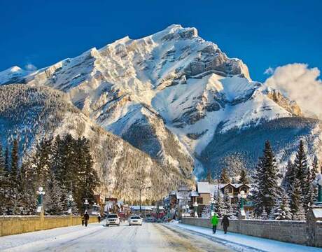 Ski resort Banff in Canada