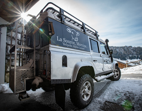 Ski chalets with driver service