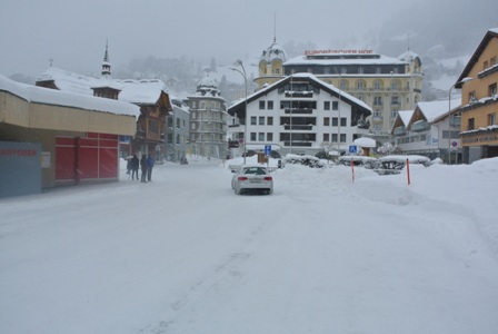 Engelberg in the snow