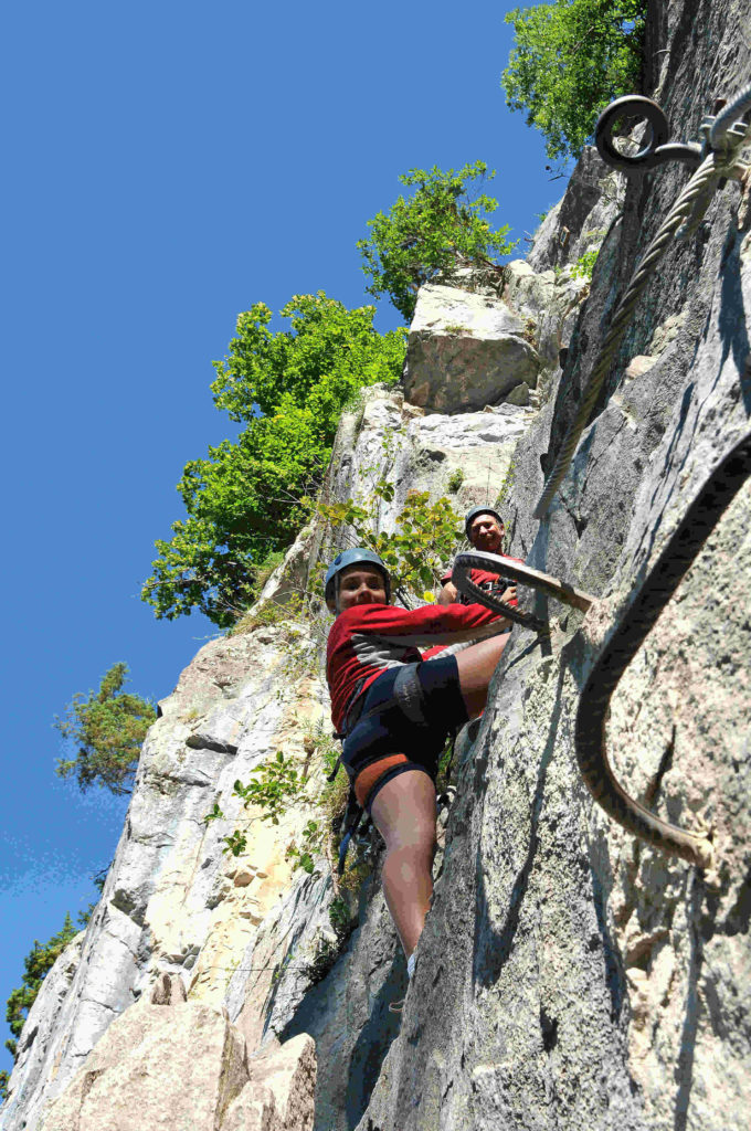 The via ferrata above Samoens, France