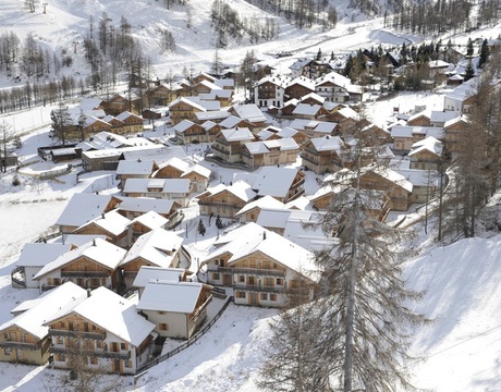 Chalets in Pragelato in Italy