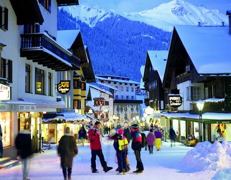 Chalets in St Anton - the high street of this Arlberg classic ski resort Chalets in St Anton - the high street of this Arlberg classic ski resort