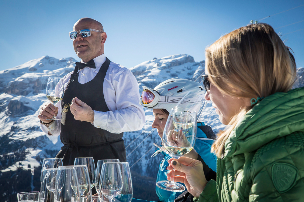 Alta Badia, Italy - Sommelier on the slopes