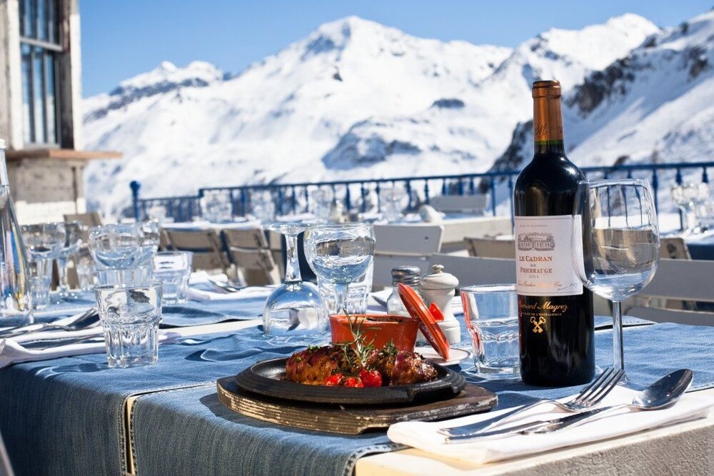 The view from La Fruitiere restaurant, Val d'Isere